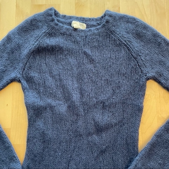 American Eagle Outfitters Blue Angora & Wool Blended Sweater - Picture 2 of 6